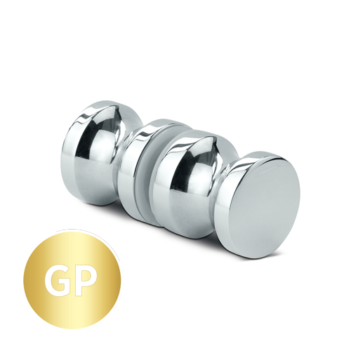 Duschtürknopf Ø35x35mm, 2-seitig Glas 6-12mm