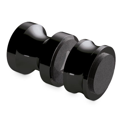 Duschtürknopf Ø35mm, 2-seitig, 1-seitig mit Puffer, Glas 6-12mm
