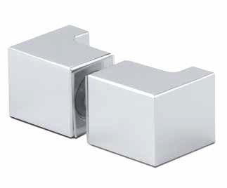 Duschtürknopf 25x30mm, 2-seitig, Glas 6-12mm