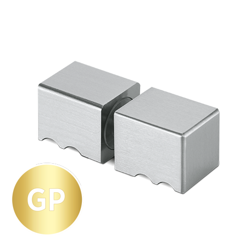Duschtürknopf 30x30x30mm, 2-seitig Glas 6-12mm