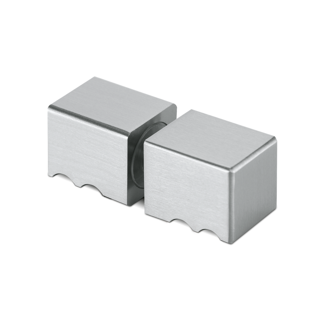Duschtürknopf 30x30x30mm, 2-seitig Glas 6-12mm