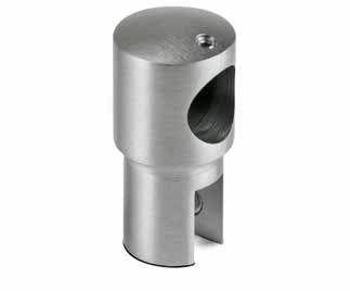 T-Verbinder Endstück rund Ø19mm und Glas 6/8/10mm, Messing glanzverchromt