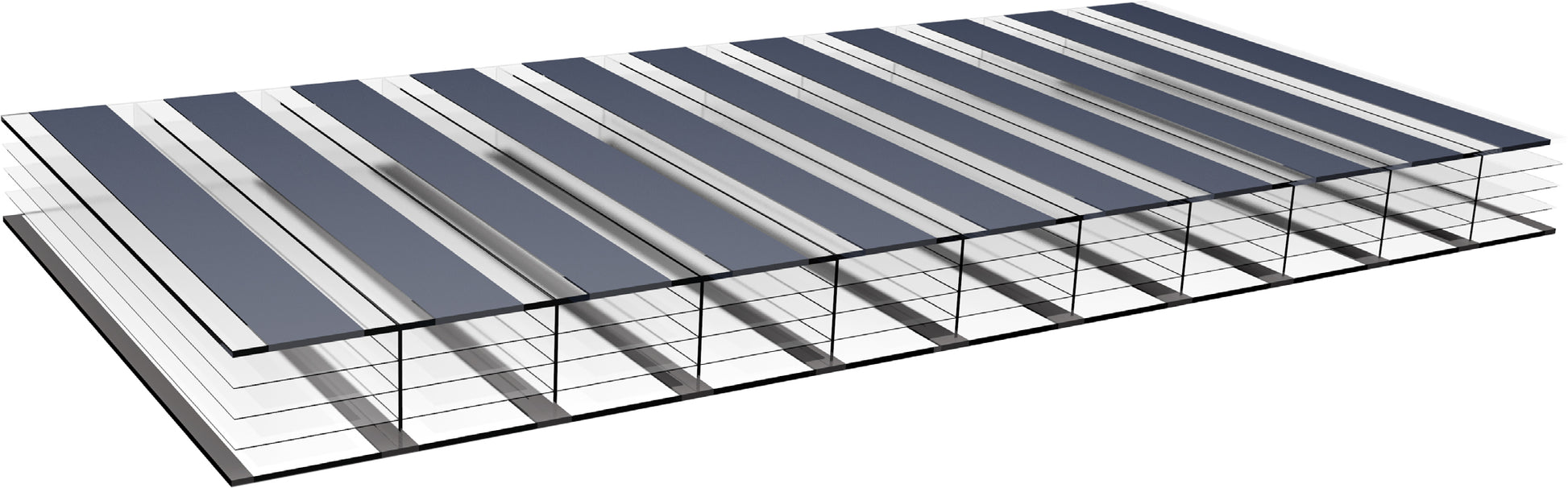 16 mm Polycarbonat Hohlkammerplatten Zebrastyle