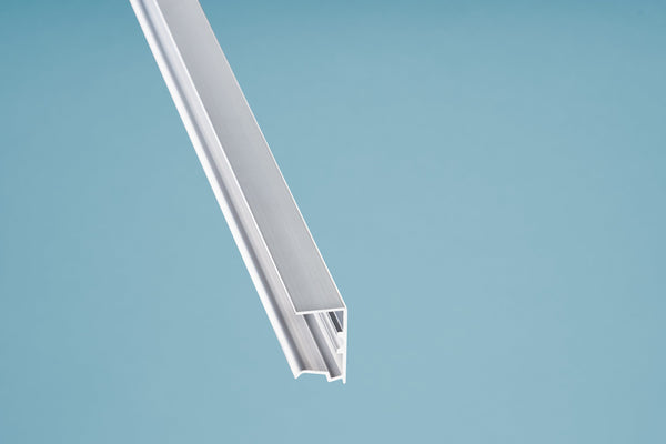 Alu-U-Profil Kantenschutz mit Tropfnase Aluminium pressblank für den Verschluss von 25 mm Hohlkammerplatten