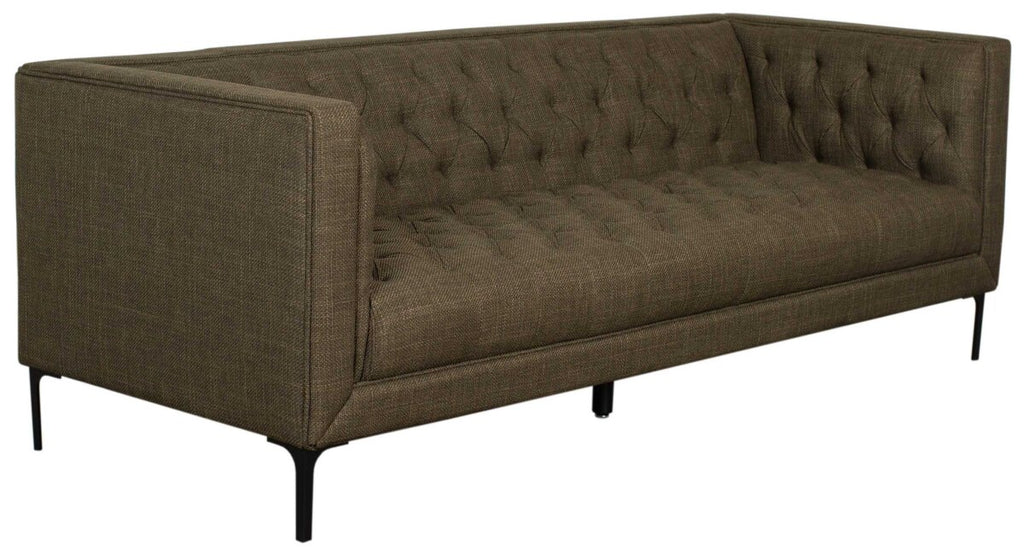 Sofa Dreisitzer Troia green mit Chesterfield Steppung | Polstermöbel – Produktbild 1