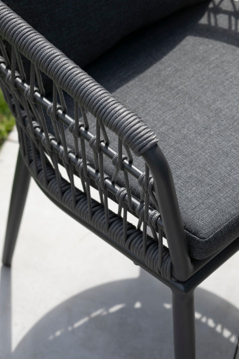 Genua Diningsessel Rope 7 mm rund dark grey