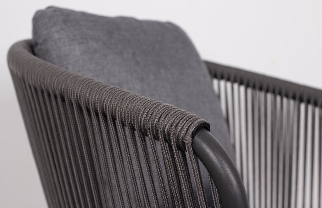 Brescia Diningsessel Rope 7 mm rund dark grey
