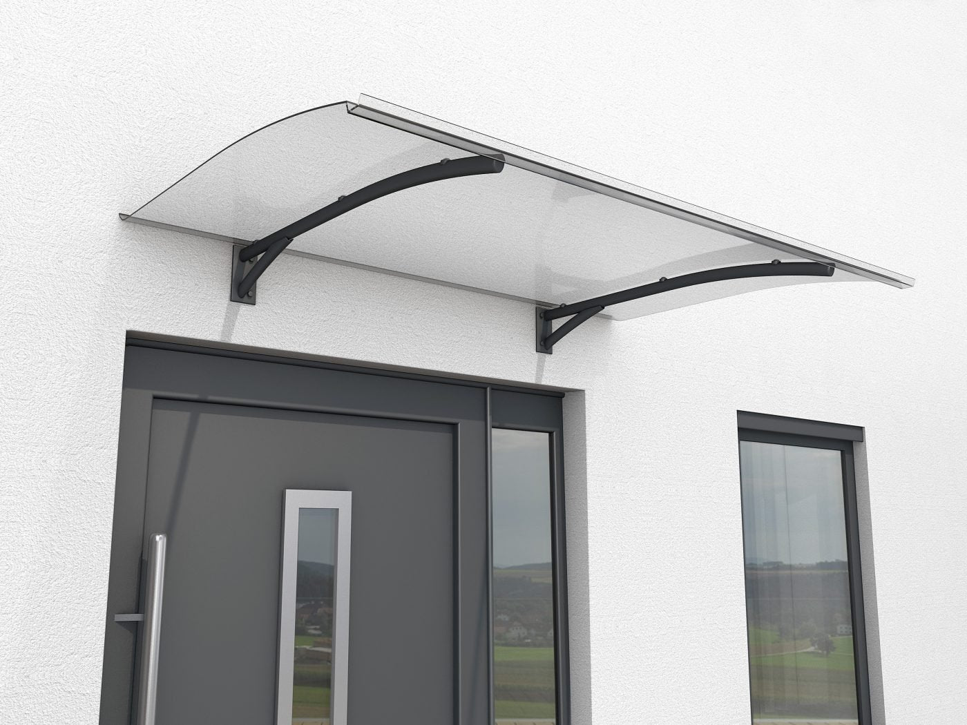 Pultvordach Heide Abdeckung: Polycarbonat, 3 mm, klar