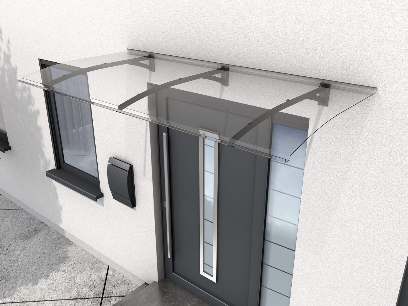 Pultvordach Heide Abdeckung: Polycarbonat, 3 mm, klar