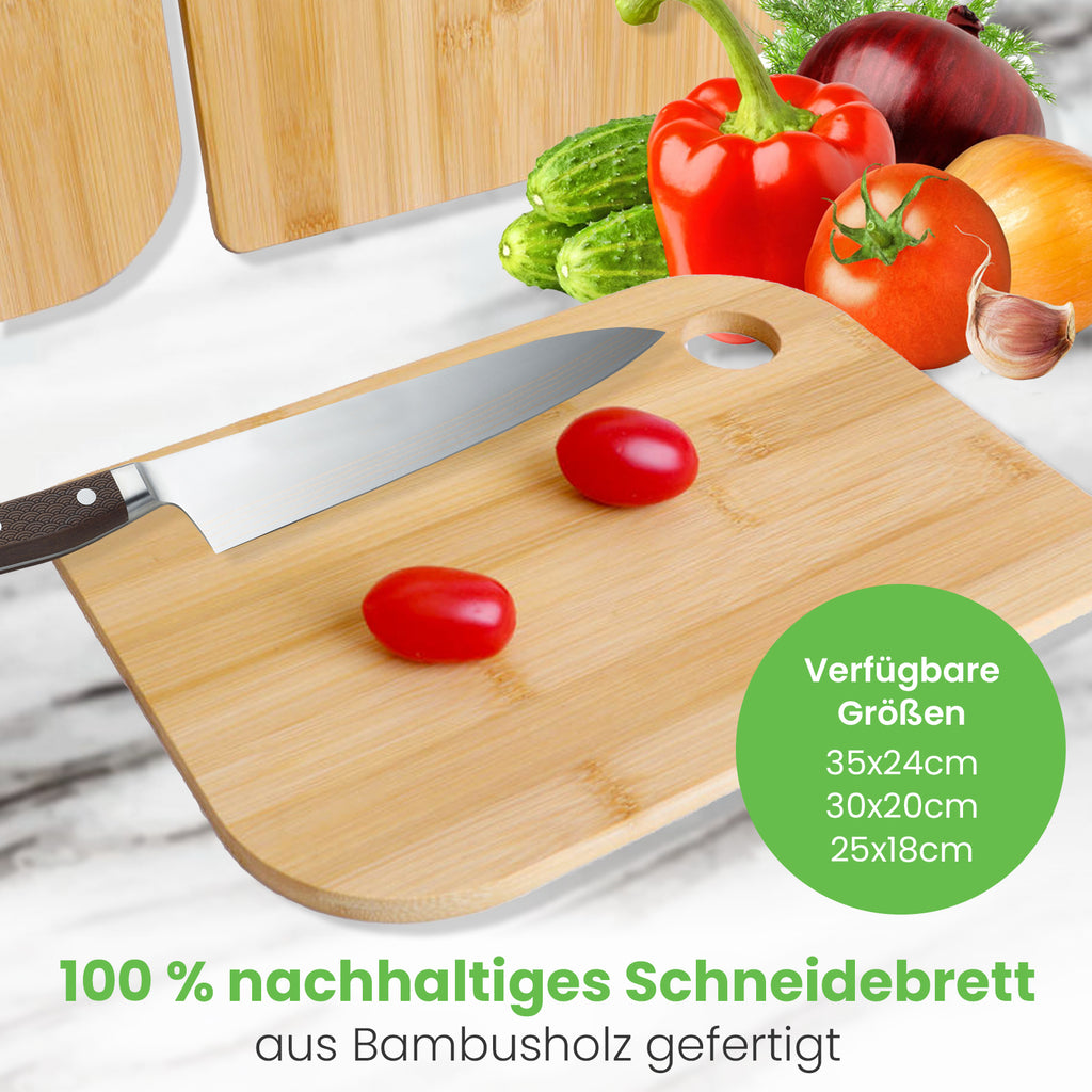 Schneidebrett Bambus - dreier Set