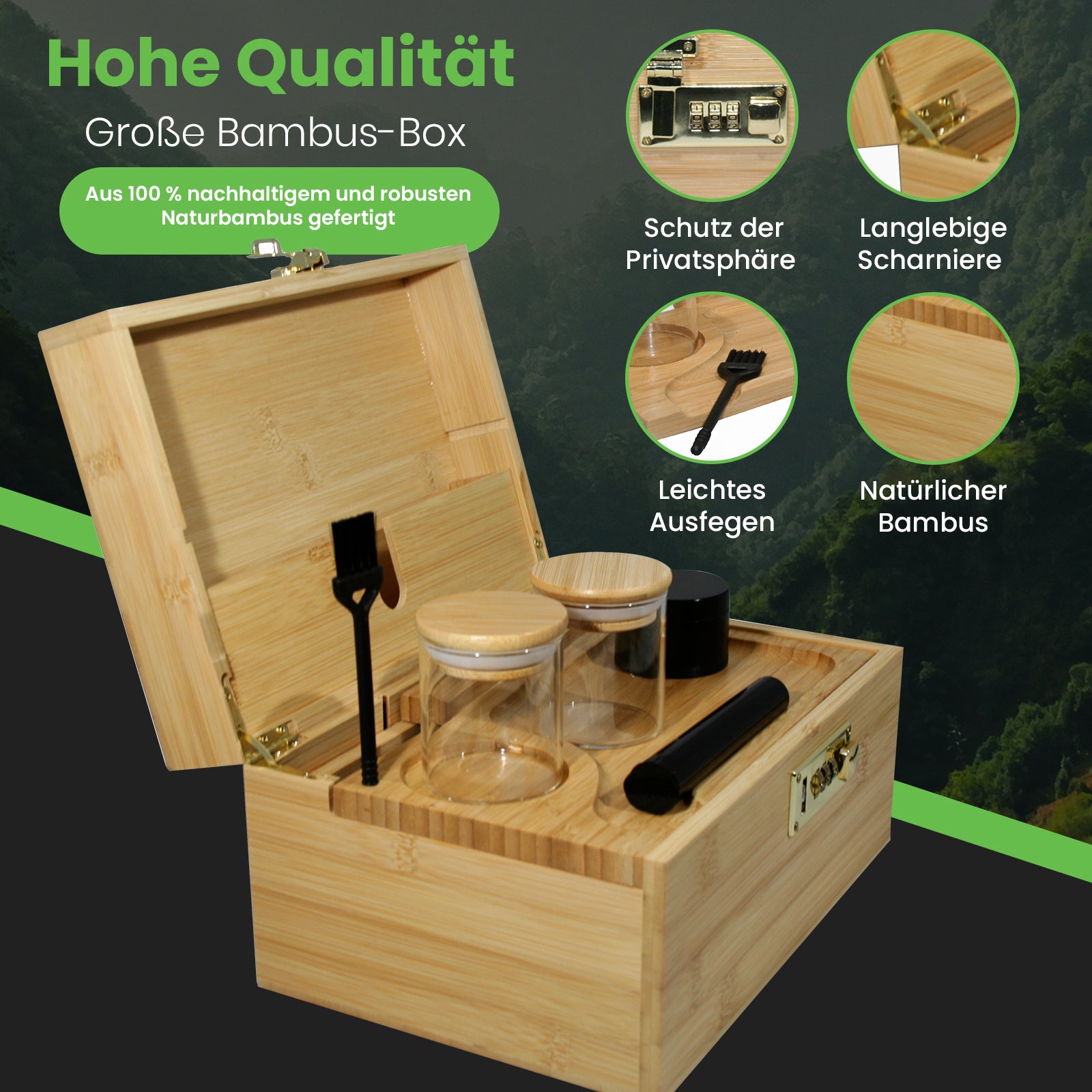 Premium Bambus Holzbox
