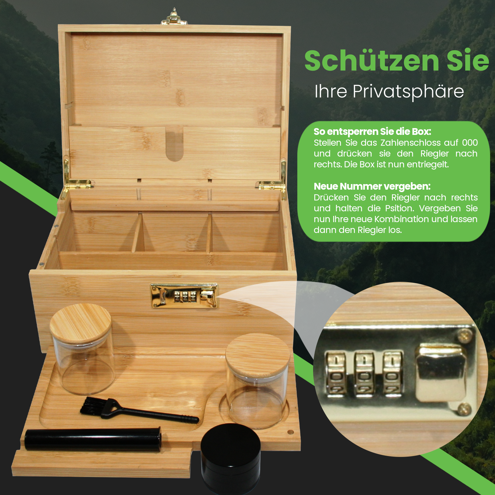 Premium Bambus Holzbox
