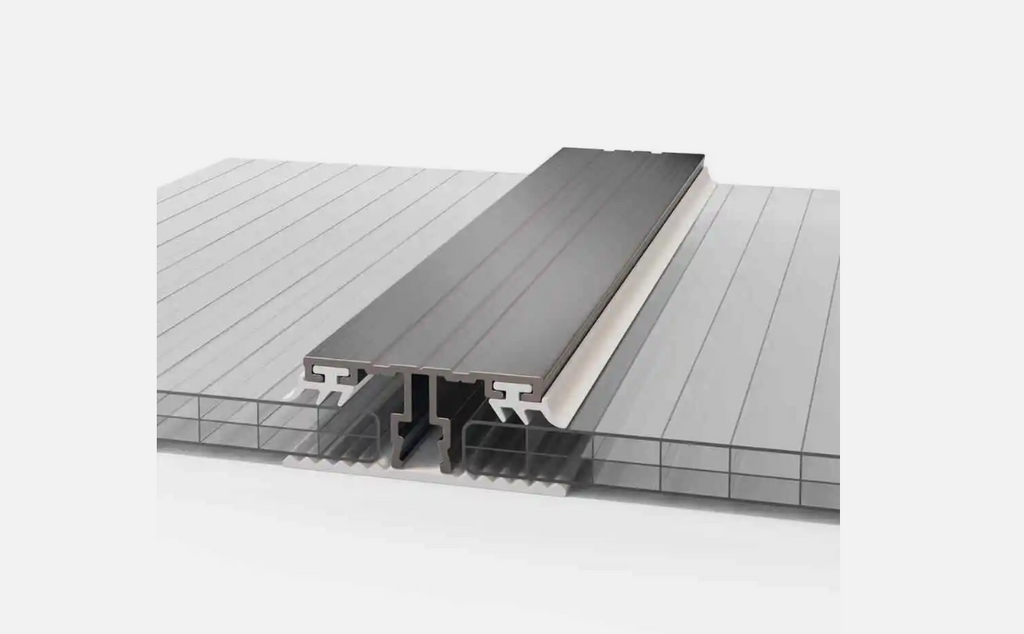 Mittelprofil Premium Alu-Gummi 60 mm für Stegplatten 16mm inkl. Lippendichtung