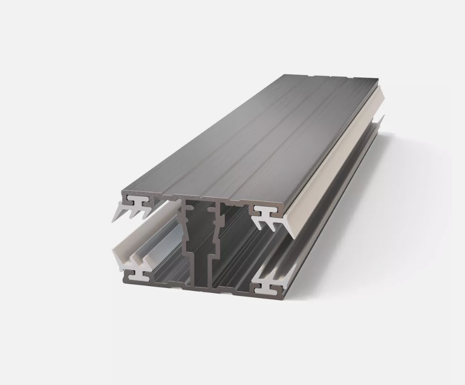 Premium Mittelprofil Alu-Alu pressblank 60mm breit Stegplatten 16mm inkl. Lippendichtung