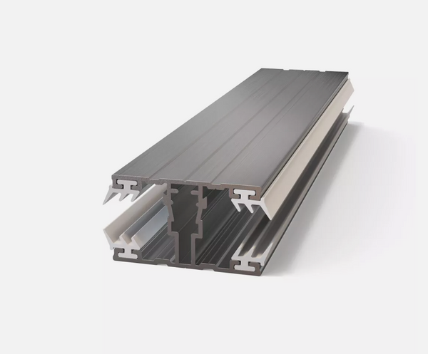 Premium Mittelprofil Alu-Alu pressblank 60mm breit Stegplatten 16mm inkl. Lippendichtung