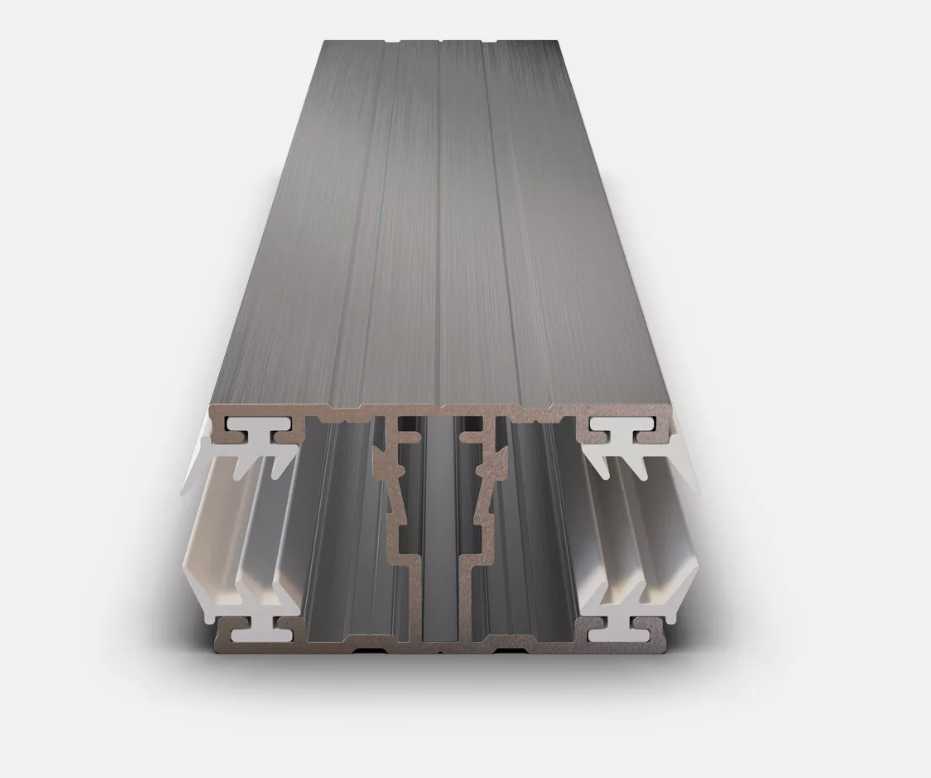 Premium Mittelprofil Alu-Alu pressblank 60mm breit Stegplatten 16mm inkl. Lippendichtung