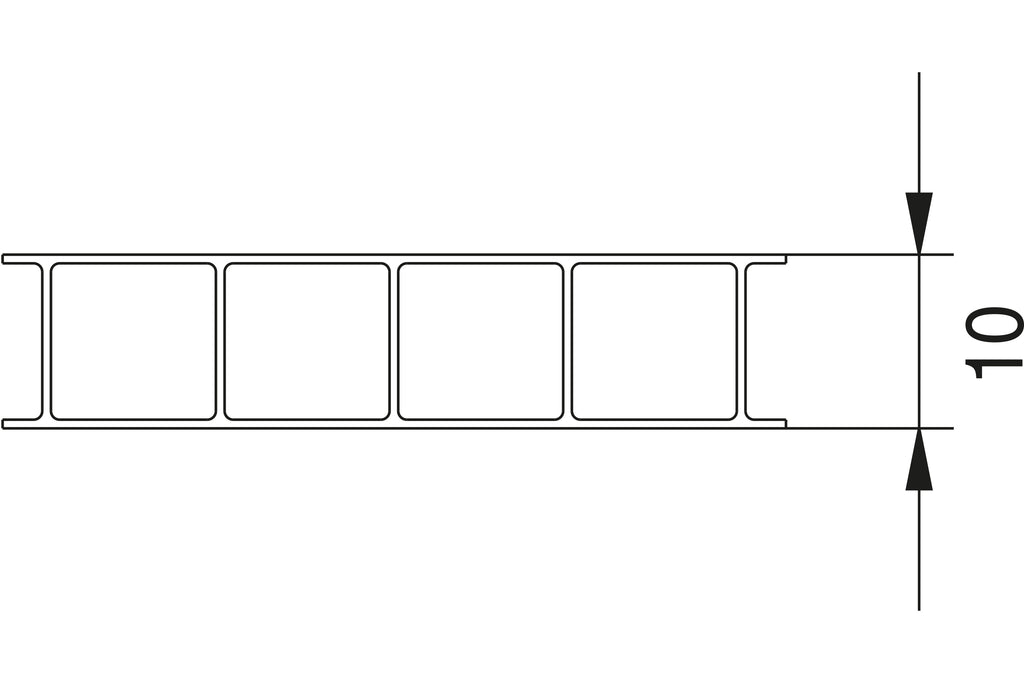 Lexan Polycarbonat Hohlkammerplatten 10 MM klar