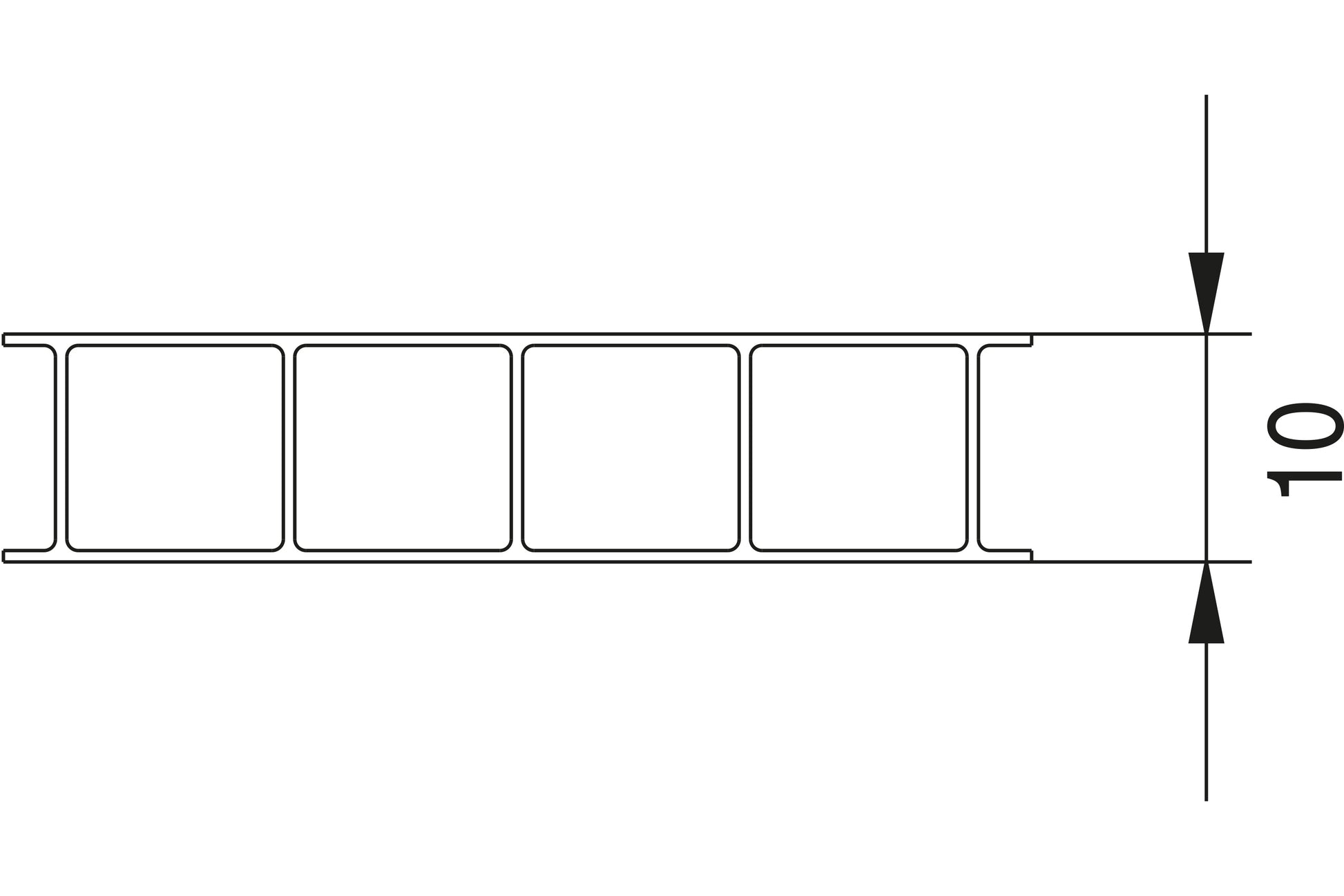 Lexan Polycarbonat Hohlkammerplatten 10 MM klar