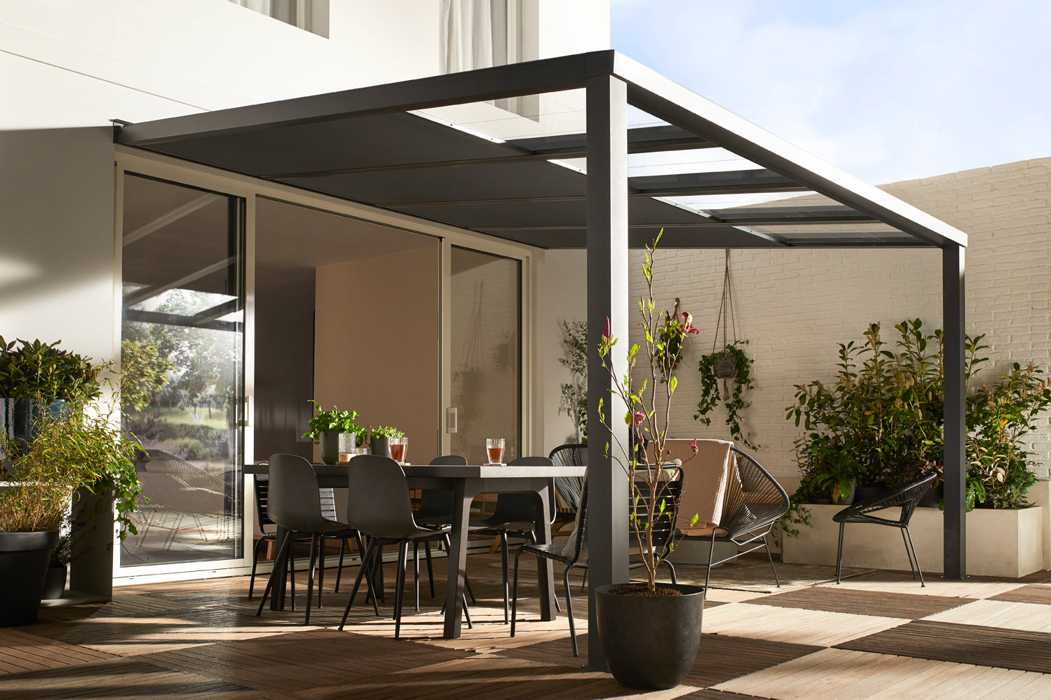 KeJe Splendid Unterglasplissee für Terrassenüberdachungen nach Maß
