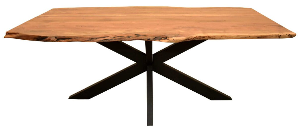 Baumkantentisch Catania Akazie | Massivholz Esstisch – 200x100 – Cross