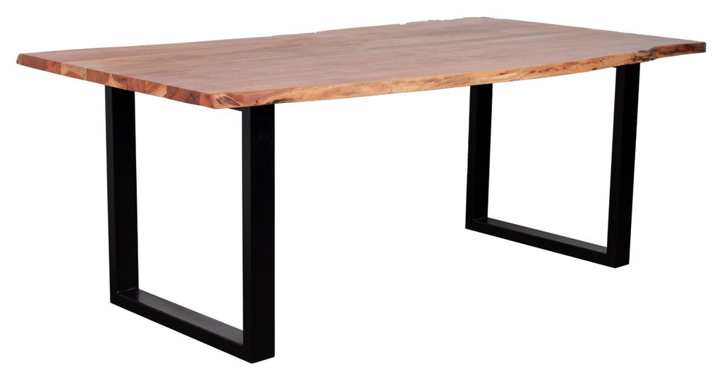 Baumkantentisch Catania Akazie | Massivholz Esstisch – 200x100 – U-Form