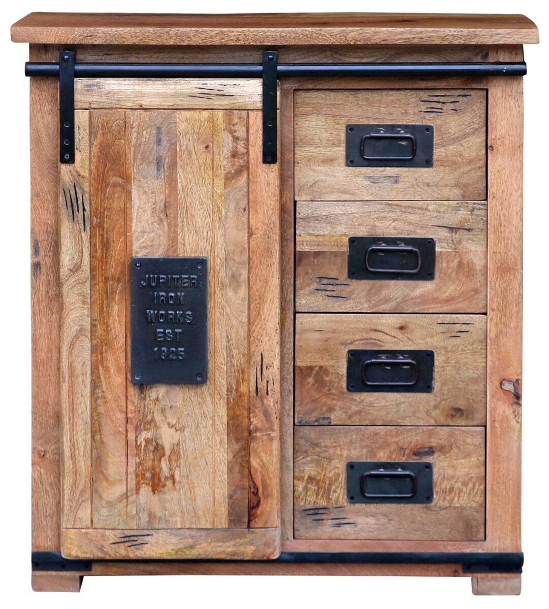 Kommode Florenz Mango Vintage 90 x 45 x 100 cm | Massivholz Mango – Produktbild 1