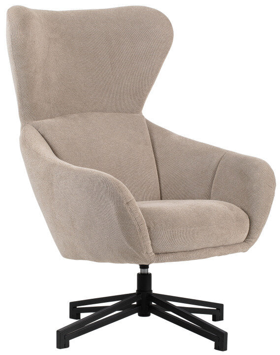 Ohrensessel Marconia beige drehbar | Designmöbel – Produktbild 1