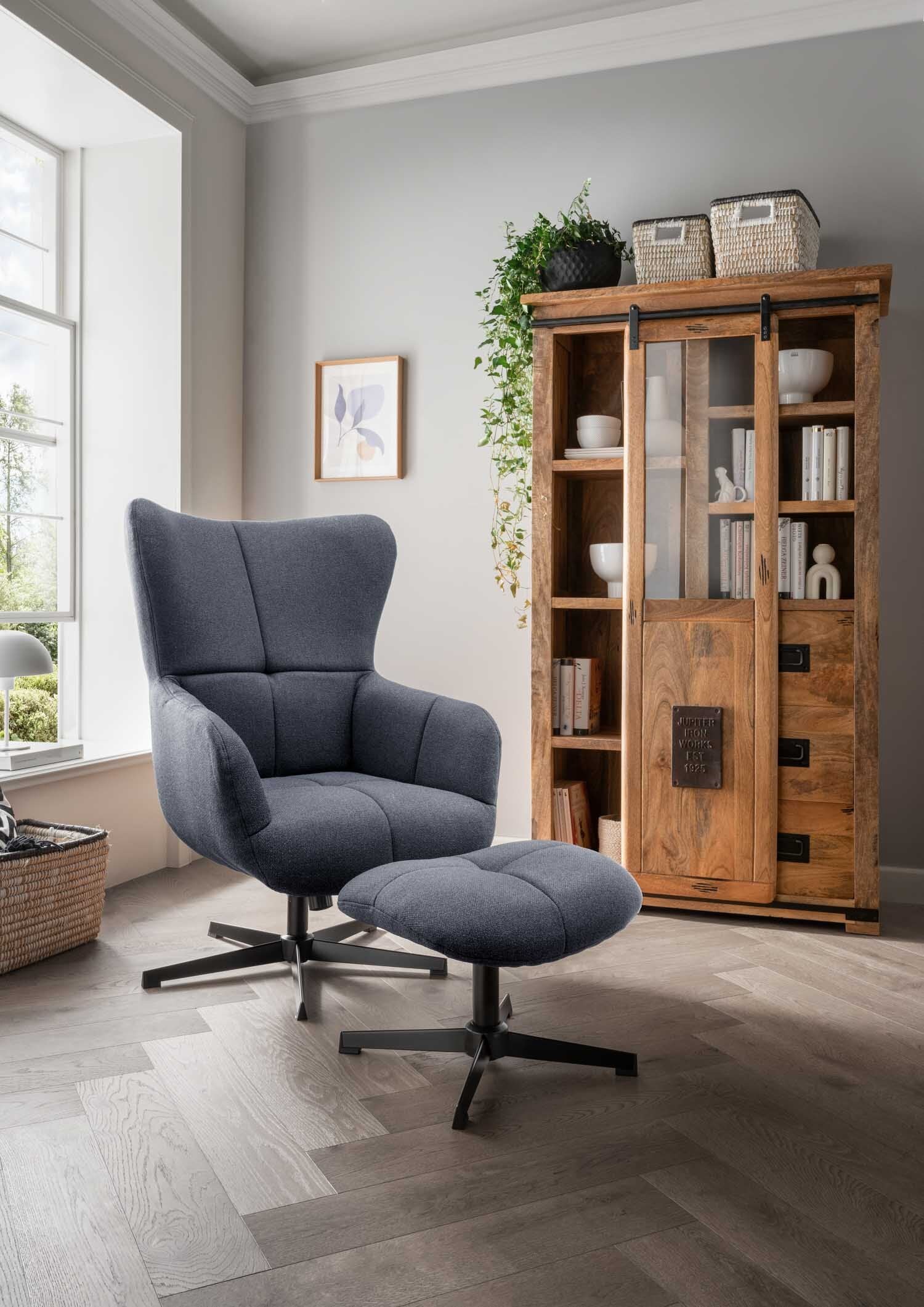 Ohrensessel Sava inkl. Fußhocker | Designmöbel