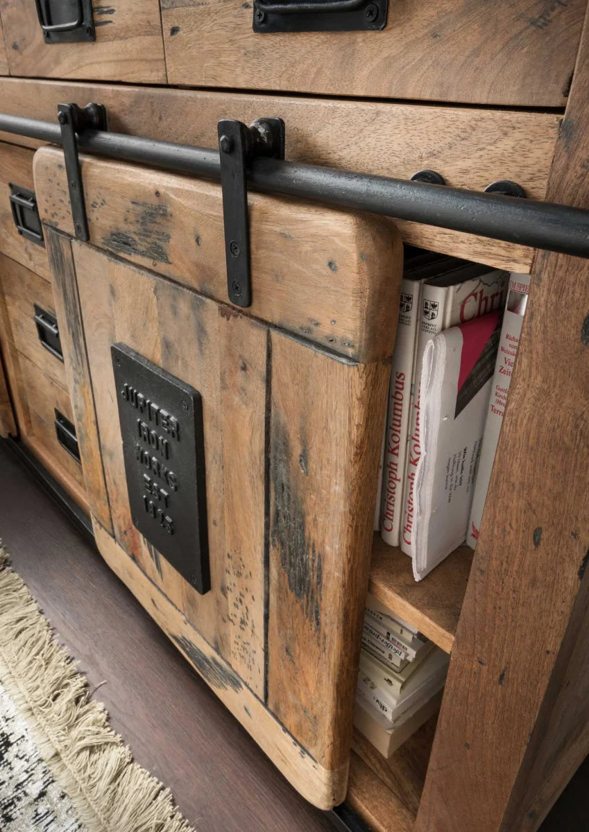 Sideboard Florenz Mango Vintage 150 x 45 x 90 cm | Massivholz Mango