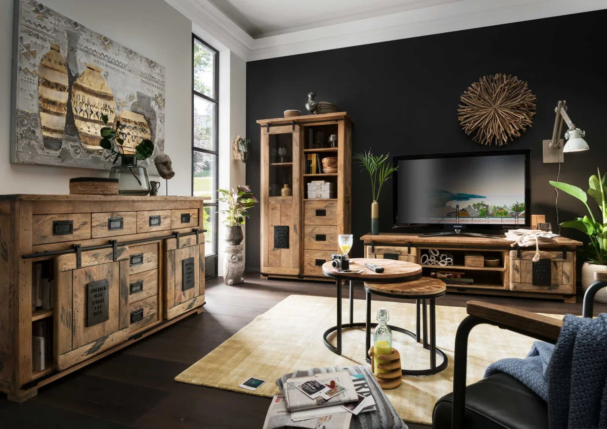 Sideboard Florenz Mango Vintage 150 x 45 x 90 cm | Massivholz Mango