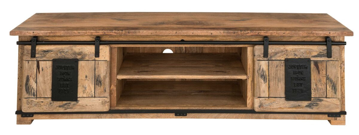 TV-Couchtisch Florenz Mango Vintage 180 x 55 x 50 cm | Massivholz Mango – Produktbild 1