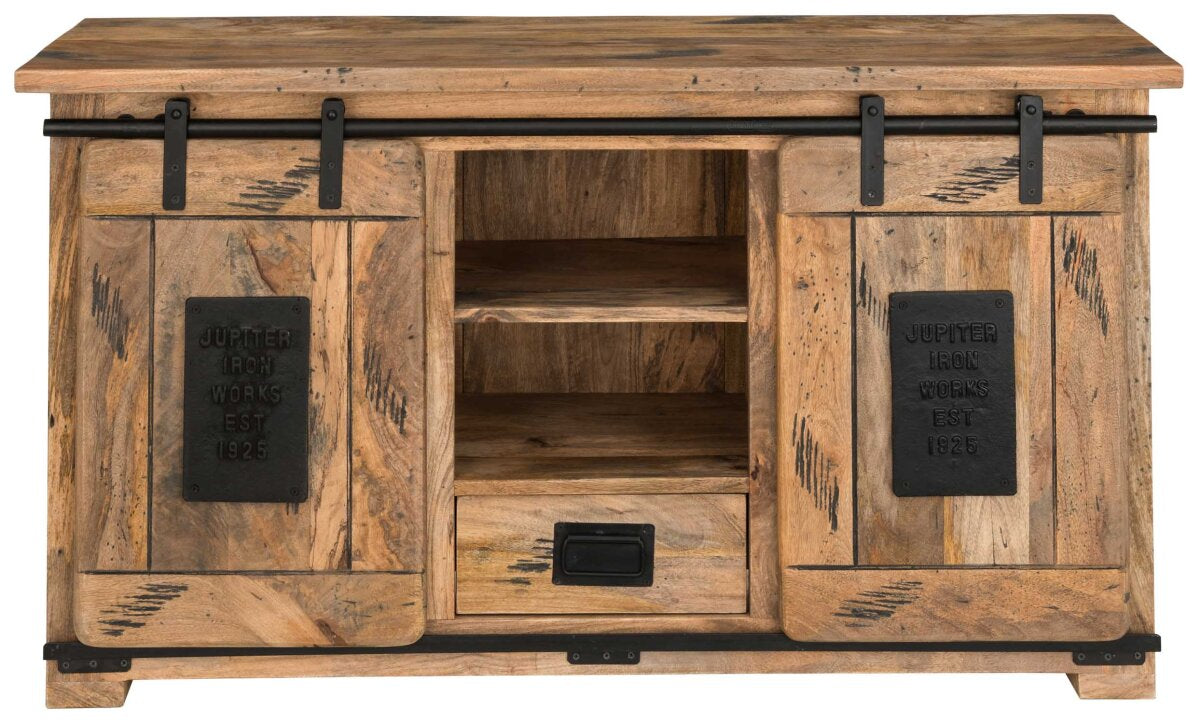 TV-Kommode Florenz Mango Vintage 128 x 45 x 70 cm | Massivholz Mango – Produktbild 1